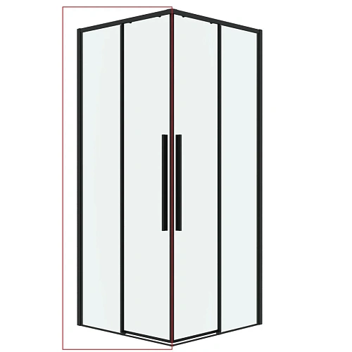 Душевая дверь GROSSMAN Galaxy 1/2.K33.01.12.21.00 (120x195) черный матовый, стекло прозрачное Душевая дверь GROSSMAN Galaxy 1/2.K33.01.12.21.00 (120x195) черный матовый, стекло прозрачное