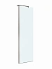 Душевая перегородка BelBagno UNO-L-1-TB-60-C-GM 60 см, профиль оружейная сталь, стекло прозрачное