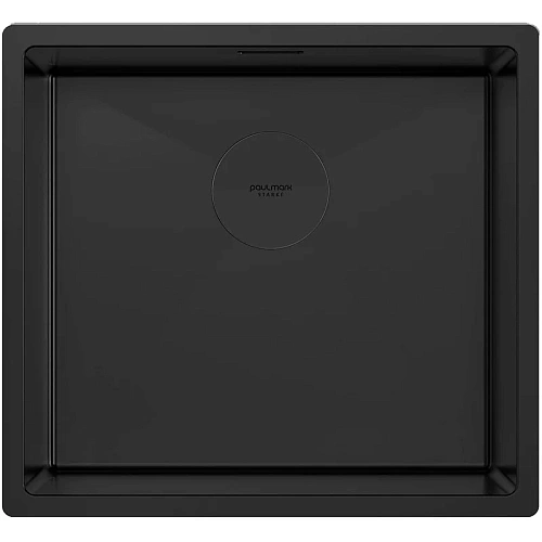 Кухонная мойка Paulmark NEXT 48 UNI, PM214844-MBN, матовый черный, 480х440мм 1,2мм Кухонная мойка Paulmark NEXT 48 UNI, PM214844-MBN, матовый черный, 480х440мм 1,2мм