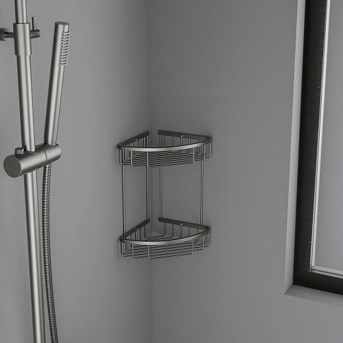 Полка Timo Saona 13082/18 угловая двойная черное золото Полка Timo Saona 13082/18 угловая двойная черное золото