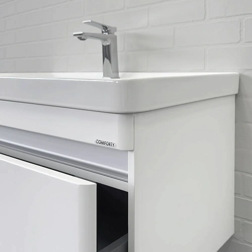 Тумба с раковиной Comforty Валдай-80П 00-00019144 подвесная белая матовая раковина Comforty 4480 Тумба с раковиной Comforty Валдай-80П 00-00019144 подвесная белая матовая раковина Comforty 4480