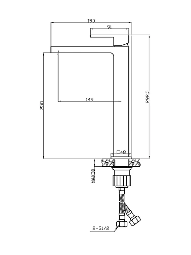 Смеситель для раковины Agger Great A2812100 высокий, хром Смеситель для раковины Agger Great A2812100 высокий, хром