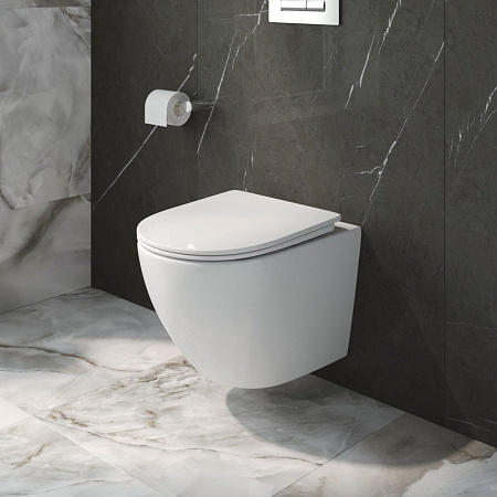 Унитаз подвесной BelBagno UNO-TOR BB5177CH-TOR/SC безободковый c сиденьем Унитаз подвесной BelBagno UNO-TOR BB5177CH-TOR/SC безободковый c сиденьем