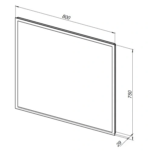 Зеркало Aquanet Оптима 80 белый матовый 00288965 Зеркало Aquanet Оптима 80 белый матовый 00288965
