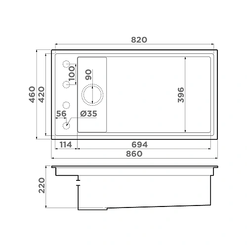 Кухонная мойка Omoikiri Kinaru 86-U/I-CN Artceramic/canyon 4997025 Кухонная мойка Omoikiri Kinaru 86-U/I-CN Artceramic/canyon 4997025