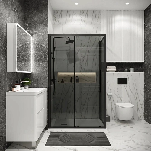 Боковая стенка GROSSMAN Cosmo 200.K33.02.90.21.10 (90x195) черный матовый, стекло тонированное Боковая стенка GROSSMAN Cosmo 200.K33.02.90.21.10 (90x195) черный матовый, стекло тонированное