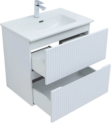 Тумба под раковину Aquanet Джейн 70 белый матовый 00313285 напольная/подвесная Тумба под раковину Aquanet Джейн 70 белый матовый 00313285 напольная/подвесная