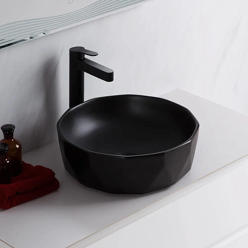 Раковина BelBagno BB1409H301 черная 410x410 белый Раковина BelBagno BB1409H301 черная 410x410 белый