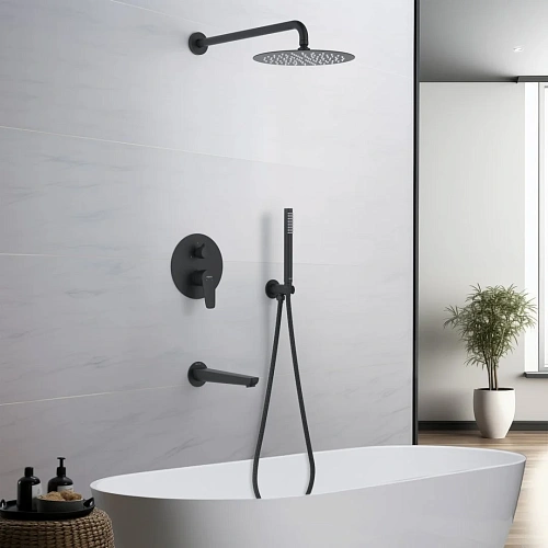 Душевая система Aquatek БЕТТА AQ1173MB Черный матовый Душевая система Aquatek БЕТТА AQ1173MB Черный матовый