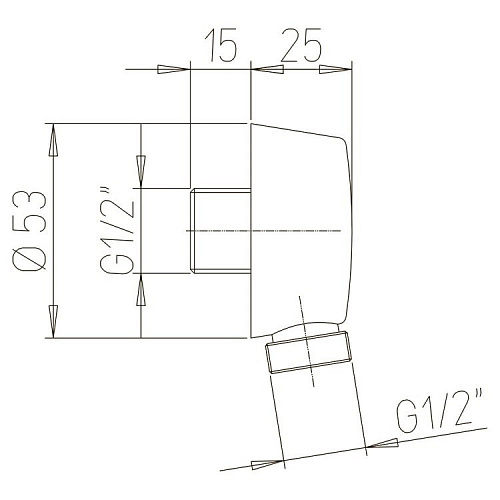 Шланговое подключение Paini 50YO503P круглый, черный Шланговое подключение Paini 50YO503P круглый, черный