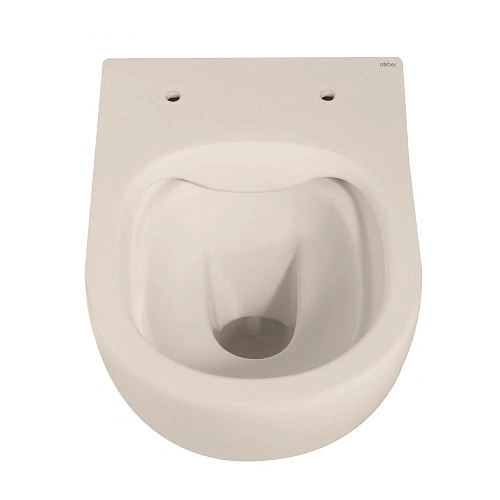 Унитаз подвесной ABBER Bequem AC1101MBE светло-бежевый матовый, безободковый с крышкой микролифт Унитаз подвесной ABBER Bequem AC1101MBE светло-бежевый матовый, безободковый с крышкой микролифт