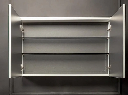 Зеркальный шкаф Armadi Art Vallessi 100 546-A matt антрацит мат. с подсветкой Зеркальный шкаф Armadi Art Vallessi 100 546-A matt антрацит мат. с подсветкой