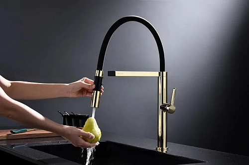 Смеситель для кухни Paulmark Leader золото Le214101-G Смеситель для кухни Paulmark Leader золото Le214101-G