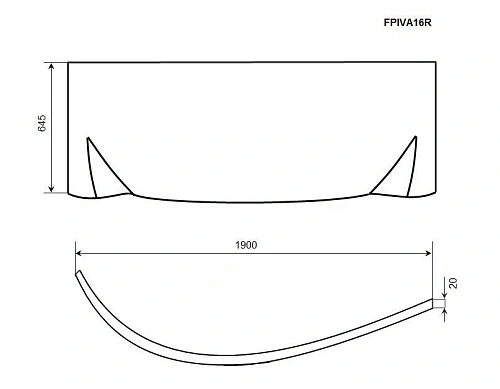 Экран для ванны фронтальный Timo FPIVA16R 190 см Экран для ванны фронтальный Timo FPIVA16R 190 см