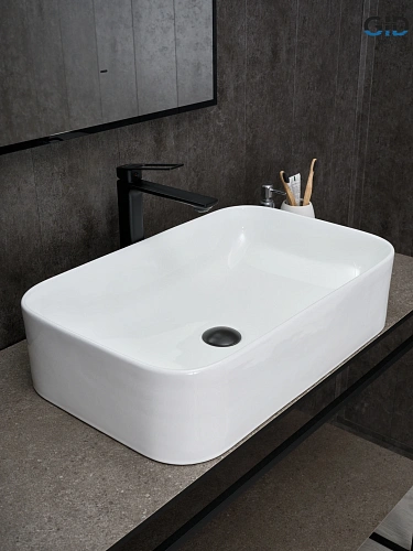 Раковина Gid N9599 51231 накладная белая 61x38x15 Раковина Gid N9599 51231 накладная белая 61x38x15