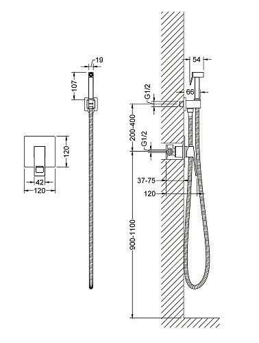 Гигиенический душ Timo Briana 7189/00SM хром Гигиенический душ Timo Briana 7189/00SM хром