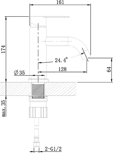 Смеситель для раковины STWORKI Тронхейм TR-07ni 571927 Смеситель для раковины STWORKI Тронхейм TR-07ni 571927