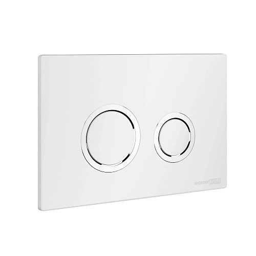 Клавиша смыва WasserKRAFT WH01 белый/хром с клавишей смыва белый/хром Клавиша смыва WasserKRAFT WH01 белый/хром с клавишей смыва белый/хром