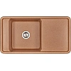 Кухонная мойка Aquaton Беллис 97 1A725132BS270 из литого мрамора, терракот Кухонная мойка Aquaton Беллис 97 1A725132BS270 из литого мрамора, терракот
