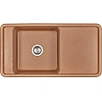 Кухонная мойка Aquaton Беллис 97 1A725132BS270 из литого мрамора, терракот Кухонная мойка Aquaton Беллис 97 1A725132BS270 из литого мрамора, терракот