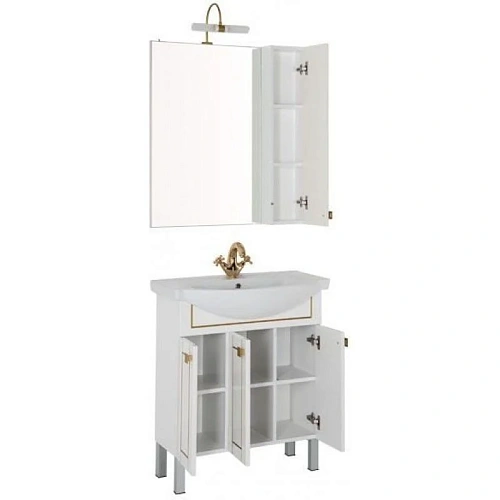 Комплект мебели Aquanet Честер 75 белый/золото 00186330 Комплект мебели Aquanet Честер 75 белый/золото 00186330