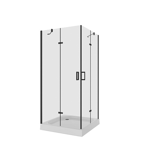 Душевой уголок Niagara Nova NG-6814-08 BLACK (100x100x195) квадратная, распашн, профиль черный, стекло прозрачное (6мм) 681408111BLACK Душевой уголок Niagara Nova NG-6814-08 BLACK (100x100x195) квадратная, распашн, профиль черный, стекло прозрачное (6мм) 681408111BLACK