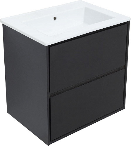 Тумба под раковину Aquanet Милан 65 черный глянец 00306379 Тумба под раковину Aquanet Милан 65 черный глянец 00306379