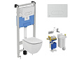 Картинка анонса товара «комплект 5 в 1 ideal standard r029901 унитаз подвесной tesi aquablade t007901 и инсталляцией prosys»