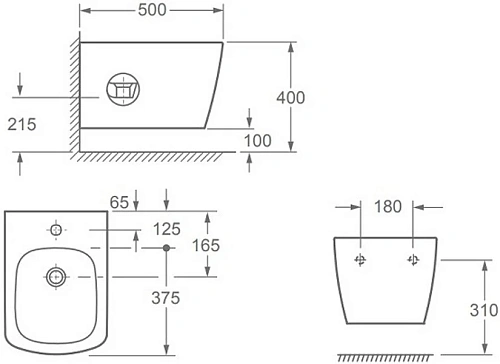 Биде подвесное Allen Brau Liberty 4.33005.20 Биде подвесное Allen Brau Liberty 4.33005.20