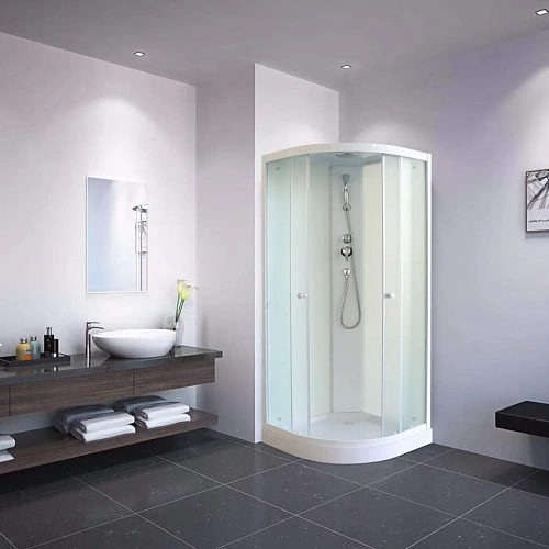 Душевая кабина Parly EB931 900x900 профиль белый, стекло матовое Душевая кабина Parly EB931 900x900 профиль белый, стекло матовое