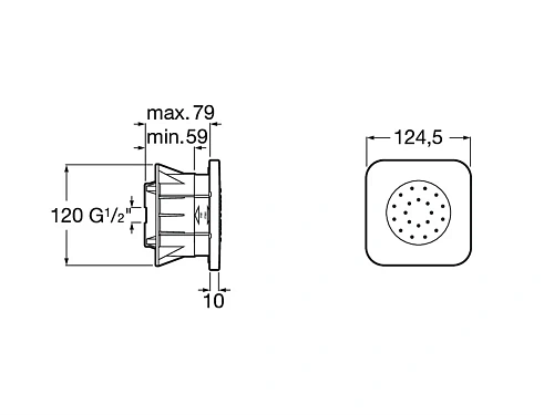 Душевая форсунка Roca Puzzle Square 5B3778C00 Душевая форсунка Roca Puzzle Square 5B3778C00