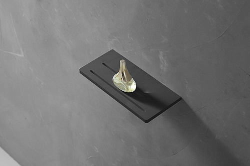 Полка ABBER Stein AS1653MB черная матовая Полка ABBER Stein AS1653MB черная матовая