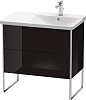 Картинка анонса товара «тумба под раковину duravit xsquare xs446704040 напольная 81 см черный глянцевый»