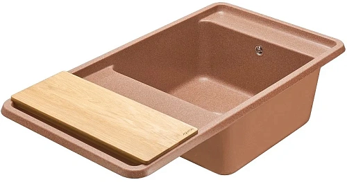 Кухонная мойка Aquaton Беллис 97 1A725132BS270 из литого мрамора, терракот Кухонная мойка Aquaton Беллис 97 1A725132BS270 из литого мрамора, терракот