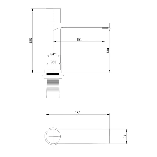 Смеситель для раковины ABBER Rund AF8710 хром Смеситель для раковины ABBER Rund AF8710 хром