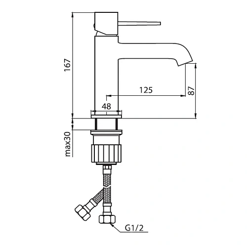 Смеситель для раковины Damixa Sirius 860210000 Смеситель для раковины Damixa Sirius 860210000