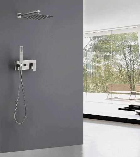 Душевая система ABBER Daheim AF8218SP скрытого монтажа без излива, сатин Душевая система ABBER Daheim AF8218SP скрытого монтажа без излива, сатин