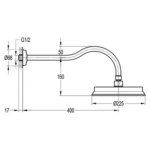Верхний душ Swedbe Terracotta Art 2519 Верхний душ Swedbe Terracotta Art 2519