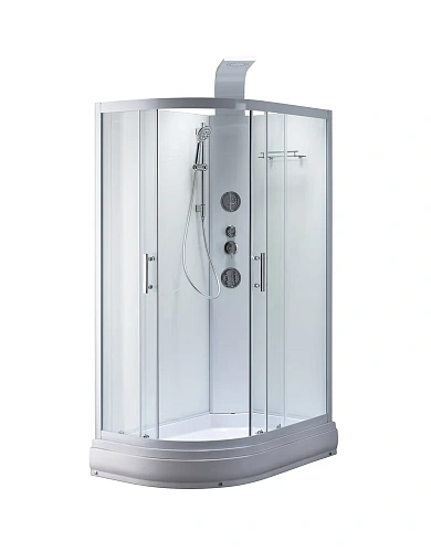 Душевая кабина Taliente с гидромассажем, 120x80x220см правая, профиль белый, прозрозрачное стекло, б TA-128CW(R) Душевая кабина Taliente с гидромассажем, 120x80x220см правая, профиль белый, прозрозрачное стекло, б TA-128CW(R)
