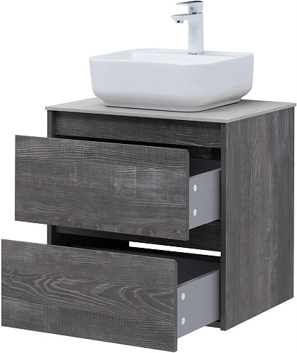 Тумба под раковину Aquanet Nova Lite 60 дуб серый (2 ящика) 00287889 Тумба под раковину Aquanet Nova Lite 60 дуб серый (2 ящика) 00287889