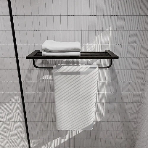 Полотенцедержатель Milacio Ultra (MCU.955.MB) настенная черный матовый Полотенцедержатель Milacio Ultra (MCU.955.MB) настенная черный матовый