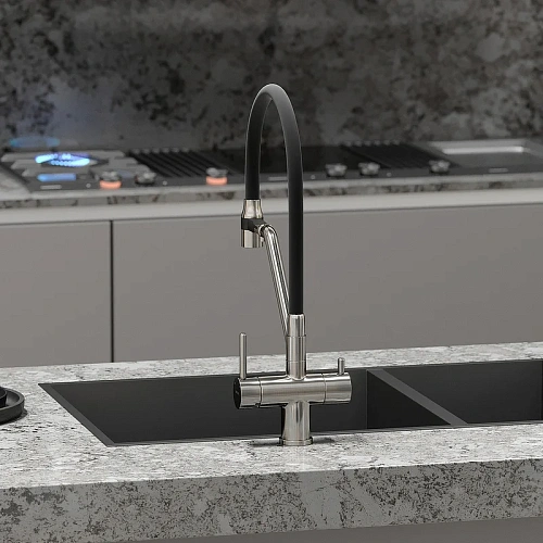 Смеситель для кухни Sancos Dora SC4003BN под фильтр, брашированный никель Смеситель для кухни Sancos Dora SC4003BN под фильтр, брашированный никель