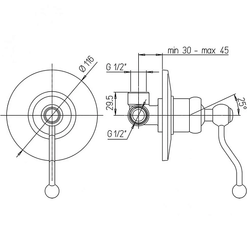 Верхний душ Paini 50CR759TCARE20E 200 мм, круглый Верхний душ Paini 50CR759TCARE20E 200 мм, круглый