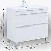 Тумба с раковиной Aquanet Нота New 90 00345802 белый глянец Тумба с раковиной Aquanet Нота New 90 00345802 белый глянец