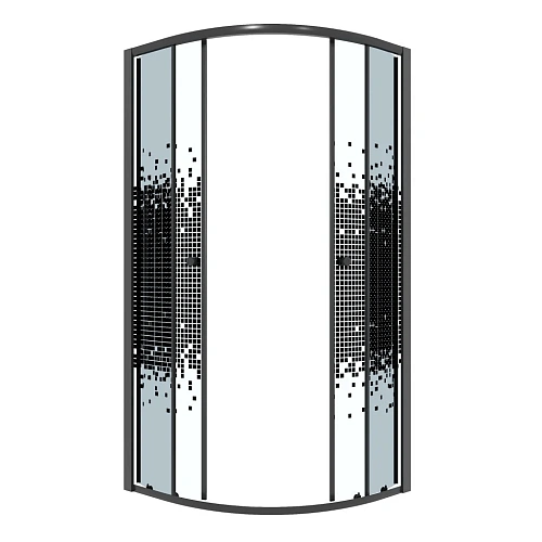 Душевой уголок Niagara Eco NG-1007-14BLACK (90x90x190) четверть круга, раздвиж, профиль черный, стекло мозаика (4мм) Душевой уголок Niagara Eco NG-1007-14BLACK (90x90x190) четверть круга, раздвиж, профиль черный, стекло мозаика (4мм)