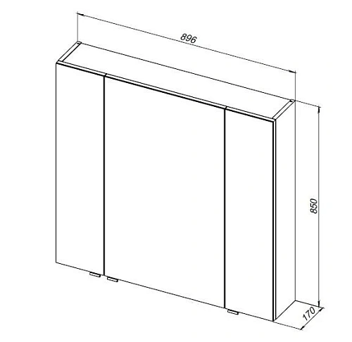 Зеркальный шкаф Aquanet Алвита new 90 белый матовый 00303897 Зеркальный шкаф Aquanet Алвита new 90 белый матовый 00303897