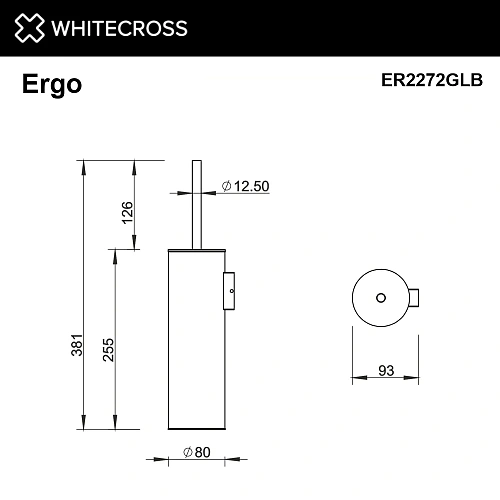 Ершик для унитаза WHITECROSS Ergo ER2272GLB брашированное золото Ершик для унитаза WHITECROSS Ergo ER2272GLB брашированное золото