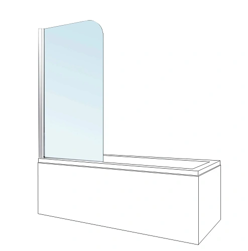 Шторка на ванну BERGES RIVER 2.0 800x1400 прозрачное стекло 5мм, профиль хром 062101 Шторка на ванну BERGES RIVER 2.0 800x1400 прозрачное стекло 5мм, профиль хром 062101