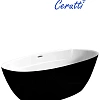 Ванна отдельностоящая Ceruttispa GRETA170GMB CT10878 1700x800x600 акриловая, черная матовая снаружи, белая внутри, со сливом-переливом Ванна отдельностоящая Ceruttispa GRETA170GMB CT10878 1700x800x600 акриловая, черная матовая снаружи, белая внутри, со сливом-переливом