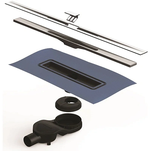 Душевой лоток BERGES SIMPEL 600, матовый хром, S-сифон D50 H60 боковой 090111 Душевой лоток BERGES SIMPEL 600, матовый хром, S-сифон D50 H60 боковой 090111